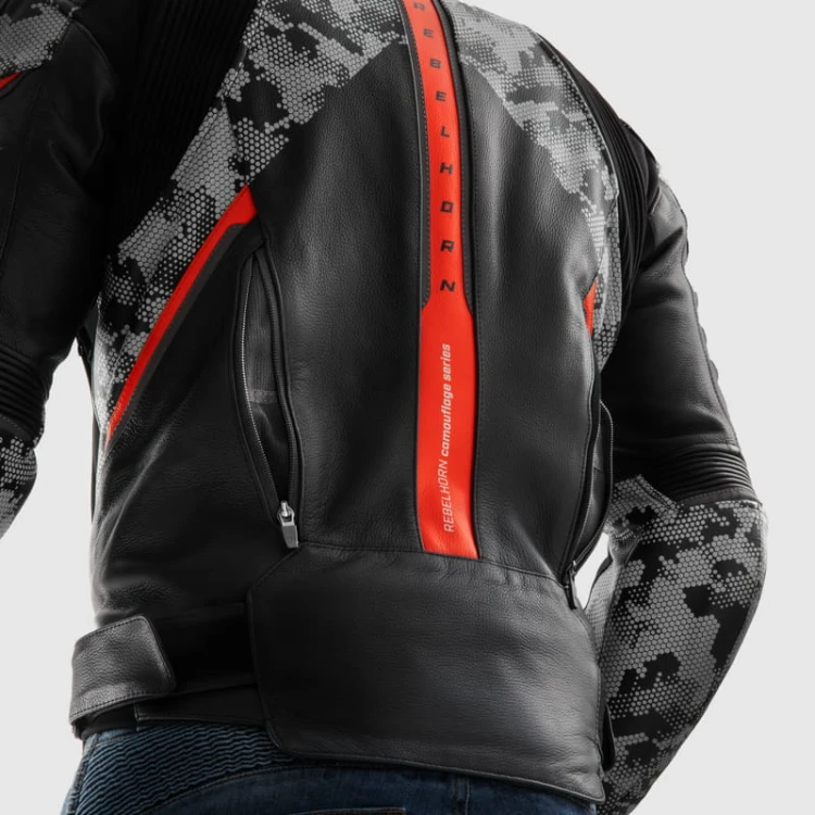 KURTKA SKÓRZANA REBELHORN VELOCE CAMO BLACK GREY FLUO RED  10.jpg