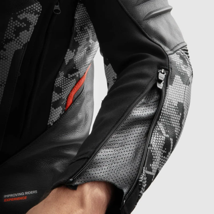 KURTKA SKÓRZANA REBELHORN VELOCE CAMO BLACK GREY FLUO RED  12.jpg