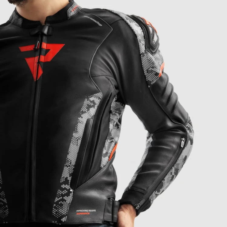 KURTKA SKÓRZANA REBELHORN VELOCE CAMO BLACK GREY FLUO RED  13.jpg