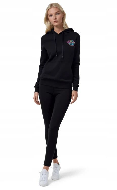 Bluza damska MLP Kaptur Czarna KOBIETA 2.png