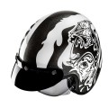 HJC V31 FLAME WHITE BLACK KASK MOTOCYKLOWY OTWARTY JET
