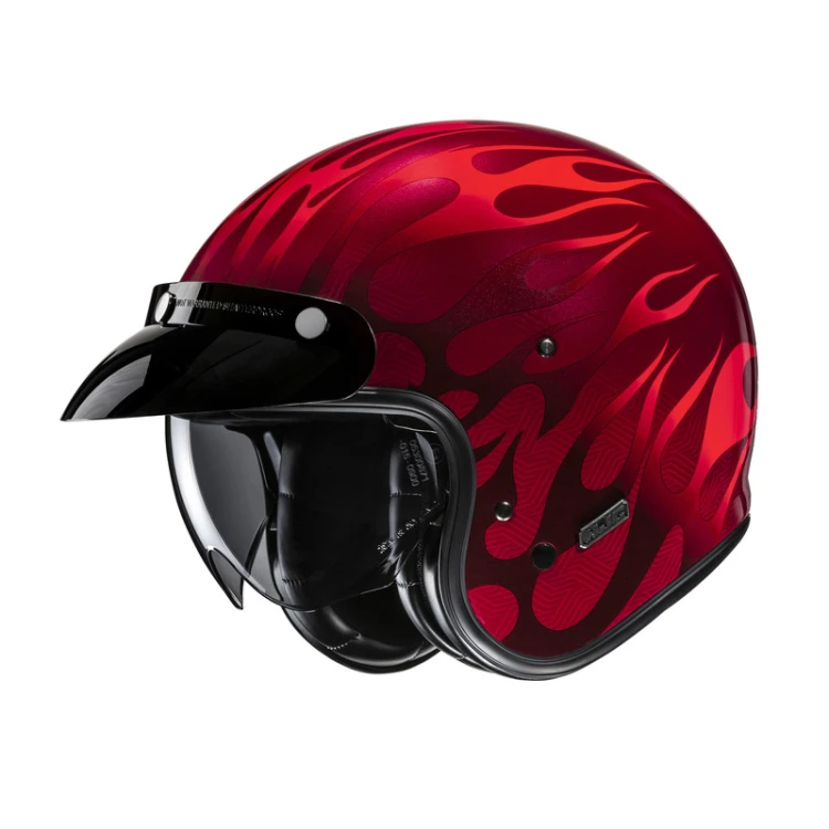 HJC V31 FIRO RED KASK MOTOCYKLOWY OTWARTY JET