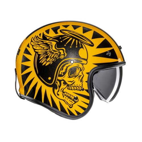 HJC V31 FLAME YELLOW BLACK KASK MOTOCYKLOWY OTWARTY JET