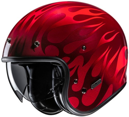 HJC V31 FIRO RED KASK MOTOCYKLOWY OTWARTY JET
