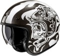 HJC V31 FLAME WHITE BLACK KASK MOTOCYKLOWY OTWARTY JET