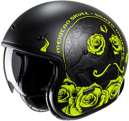 HJC V31 DESTO BLACK YELLOW KASK MOTOCYKLOWY OTWARTY JET