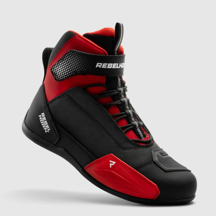 REBELHORN SWIFT BLACK RED BUTY MOTOCYKLOWE KRÓTKIE
