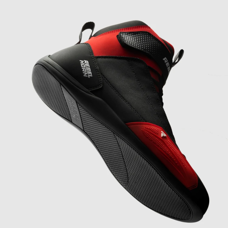 REBELHORN SWIFT BLACK RED BUTY MOTOCYKLOWE KRÓTKIE