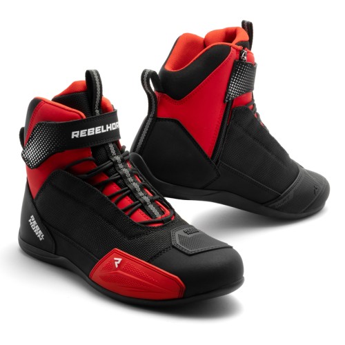 REBELHORN SWIFT BLACK RED BUTY MOTOCYKLOWE KRÓTKIE