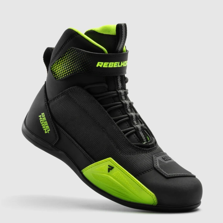 REBELHORN SWIFT BLACK FLUO YELLOW BUTY MOTOCYKLOWE KRÓTKIE