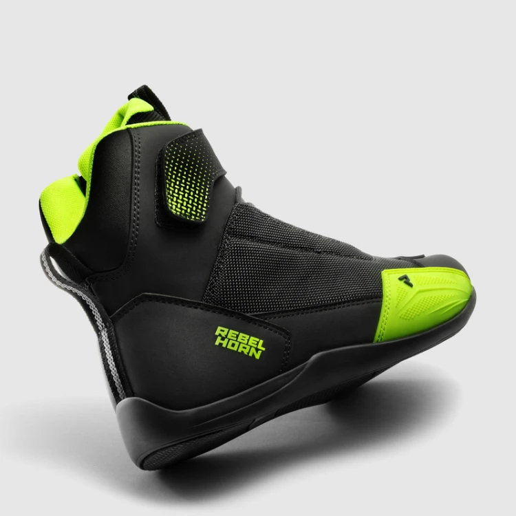 REBELHORN SWIFT BLACK FLUO YELLOW BUTY MOTOCYKLOWE KRÓTKIE
