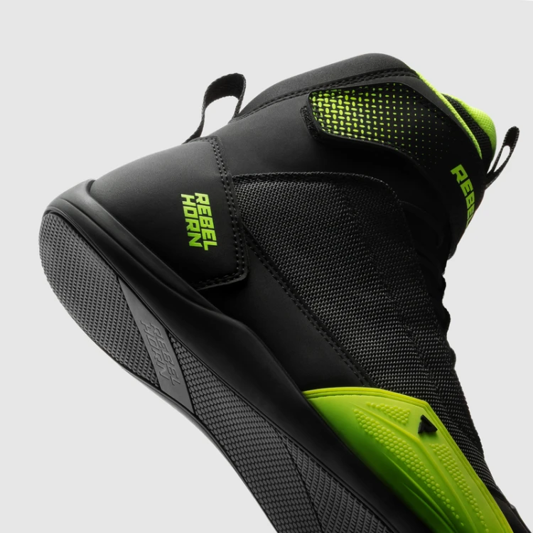 REBELHORN SWIFT BLACK FLUO YELLOW BUTY MOTOCYKLOWE KRÓTKIE