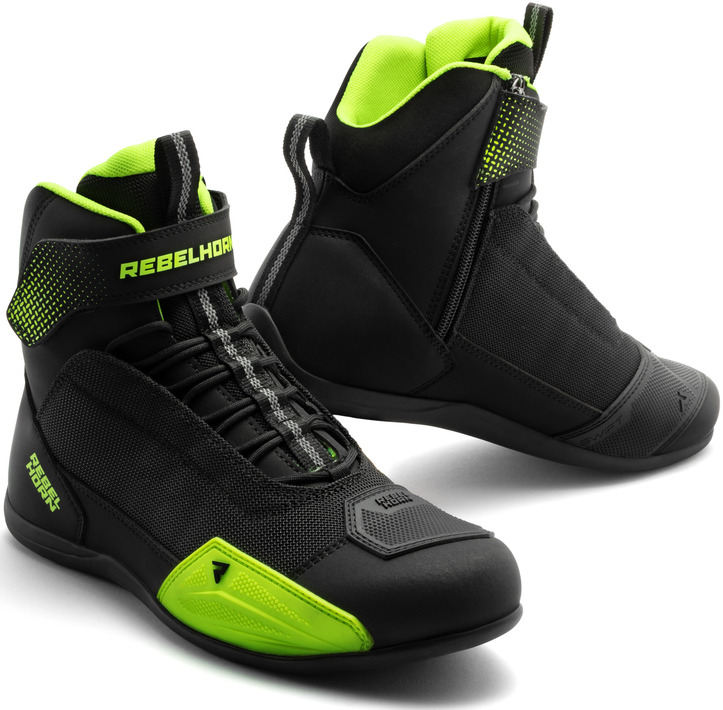 REBELHORN SWIFT BLACK FLUO YELLOW BUTY MOTOCYKLOWE KRÓTKIE