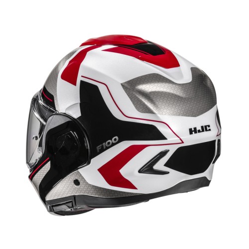 HJC F100 BIOS RED BLACK KASK MOTOCYKLOWY SZCZĘKOWY