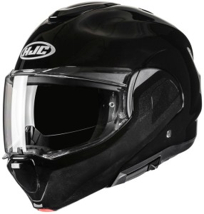 HJC F100 SOLID METAL BLACK KASK MOTOCYKLOWY SZCZĘKOWY