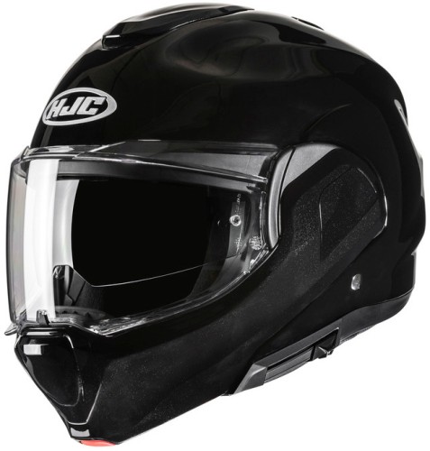 HJC F100 SOLID METAL BLACK KASK MOTOCYKLOWY SZCZĘKOWY