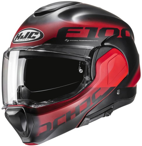 HJC F100 HETAL RED KASK MOTOCYKLOWY SZCZĘKOWY