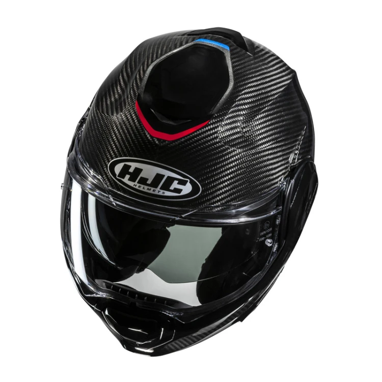 HJC F100 CARBON STAN BLACK BLUE KASK MOTOCYKLOWY SZCZĘKOWY