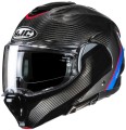 HJC F100 CARBON STAN BLACK BLUE KASK MOTOCYKLOWY SZCZĘKOWY