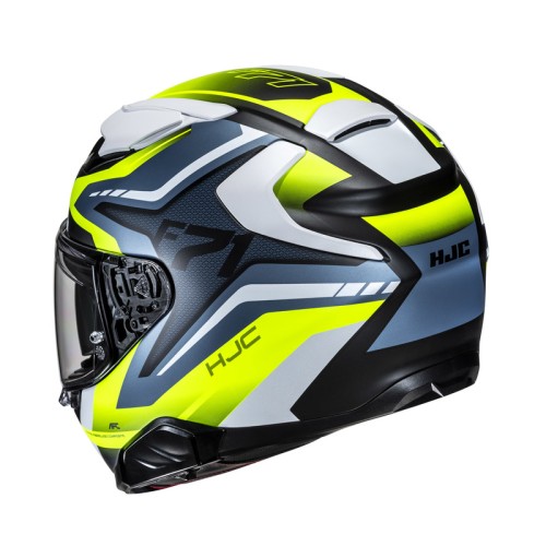 HJC F71 FES YELLOW BLUE KASK MOTOCYKLOWY INTEGRALNY