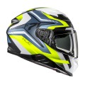 HJC F71 FES YELLOW BLUE KASK MOTOCYKLOWY INTEGRALNY
