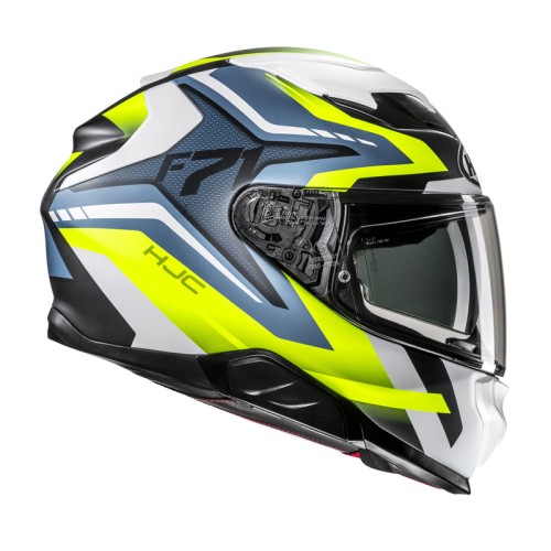 HJC F71 FES YELLOW BLUE KASK MOTOCYKLOWY INTEGRALNY