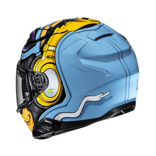 HJC F71 MONKEY DJ BLUE ORANGE KASK MOTOCYKLOWY INTEGRALNY