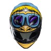 HJC F71 MONKEY DJ BLUE ORANGE KASK MOTOCYKLOWY INTEGRALNY