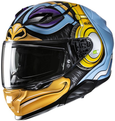 HJC F71 MONKEY DJ BLUE ORANGE KASK MOTOCYKLOWY INTEGRALNY
