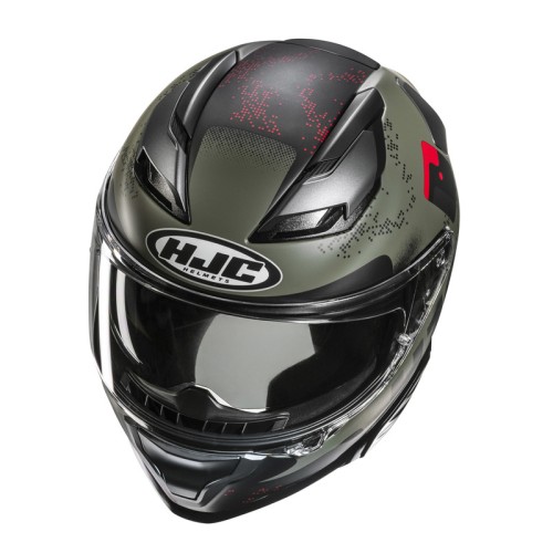 HJC F71 FACO GREEN BLACK KASK MOTOCYKLOWY INTEGRALNY