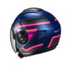 HJC I40N LINIA BLUE PINK KASK MOTOCYKLOWY OTWARTY