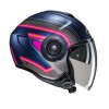 HJC I40N LINIA BLUE PINK KASK MOTOCYKLOWY OTWARTY