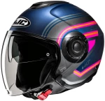 HJC I40N LINIA BLUE PINK KASK MOTOCYKLOWY OTWARTY 