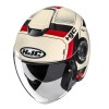 HJC I40N VELU BEIGE RED KASK MOTOCYKLOWY OTWARTY