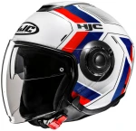 HJC I40N VELU WHITE RED KASK MOTOCYKLOWY OTWARTY 