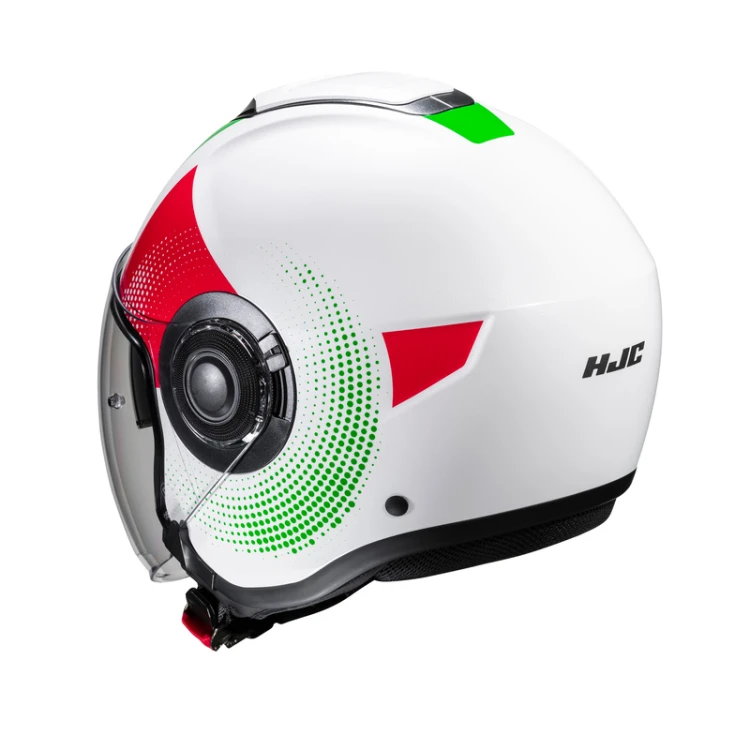 HJC I40N PYLE WHITE GREEN KASK MOTOCYKLOWY OTWARTY