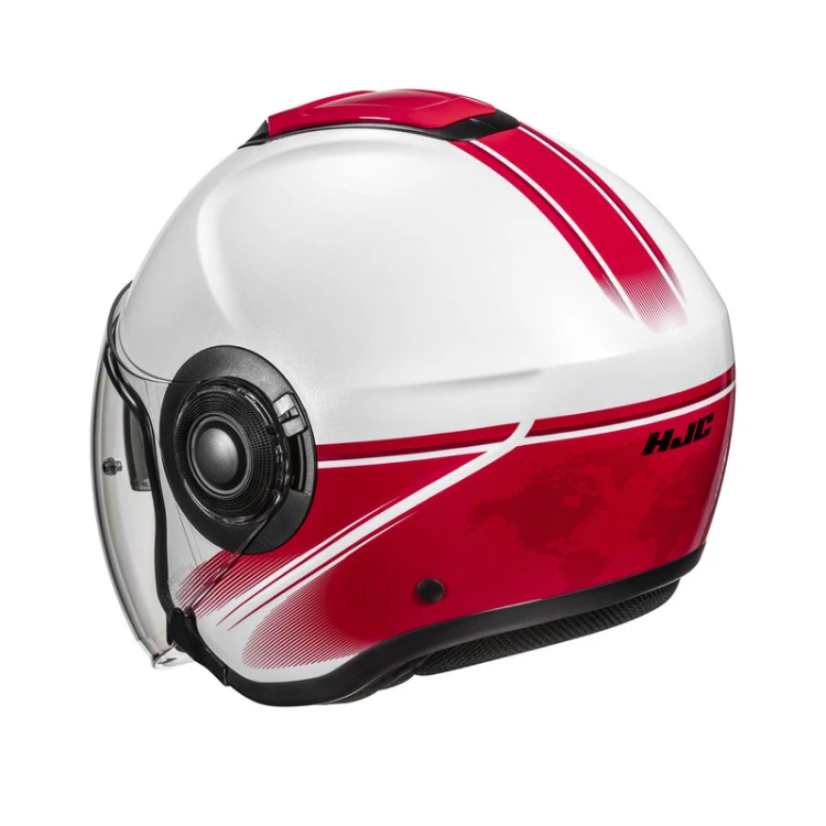 HJC I40N VISION WHITE RED KASK MOTOCYKLOWY OTWARTY