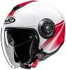 HJC I40N VISION WHITE RED KASK MOTOCYKLOWY OTWARTY
