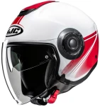 HJC I40N VISION WHITE RED KASK MOTOCYKLOWY OTWARTY 