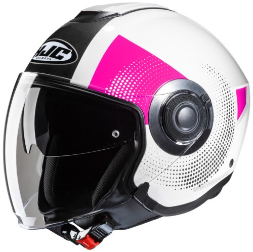 HJC I40N PYLE WHITE PINK KASK MOTOCYKLOWY OTWARTY