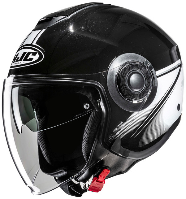 HJC I40N VISION BLACK WHITE KASK MOTOCYKLOWY OTWARTY