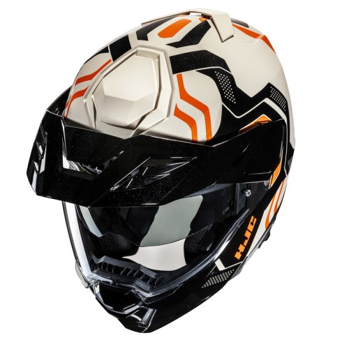 HJC I80 VELLY BLACK BEIGE KASK MOTOCYKLOWY SZCZĘKOWY