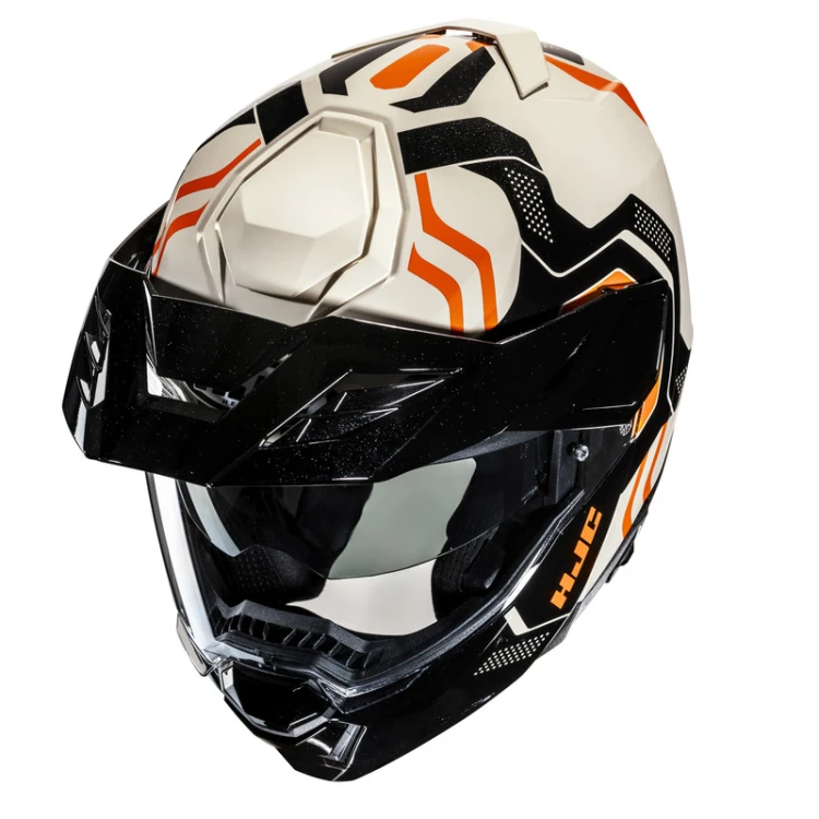 HJC I80 VELLY BLACK BEIGE KASK MOTOCYKLOWY SZCZĘKOWY