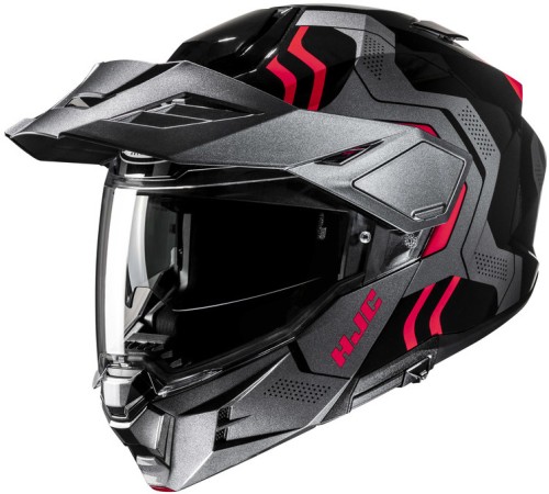 HJC I80 VELLY BLACK RED KASK MOTOCYKLOWY SZCZĘKOWY