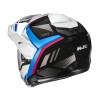HJC I80 IMES WHITE BLUE KASK MOTOCYKLOWY SZCZĘKOWY
