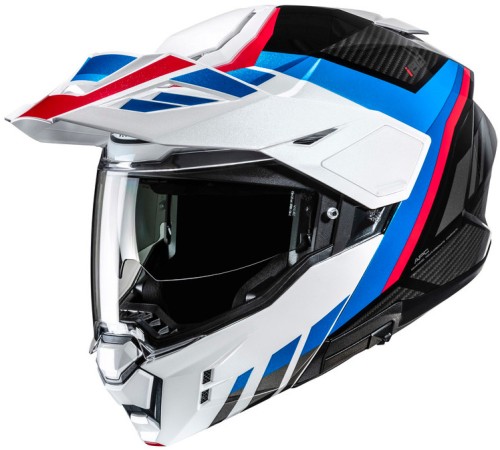 HJC I80 IMES WHITE BLUE KASK MOTOCYKLOWY SZCZĘKOWY
