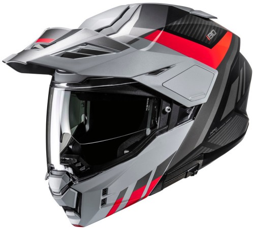 HJC I80 IMES GREY RED KASK MOTOCYKLOWY SZCZĘKOWY