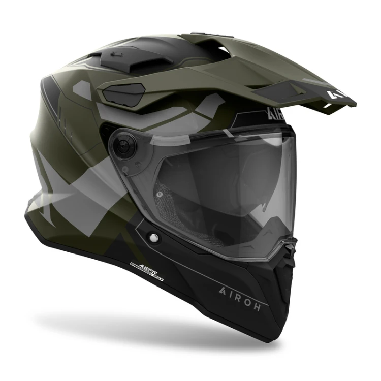 AIROH COMMANDER 2 REVEAL MILITARY GREEN MATT KASK MOTOCYKLOWY CROSS ENDURO