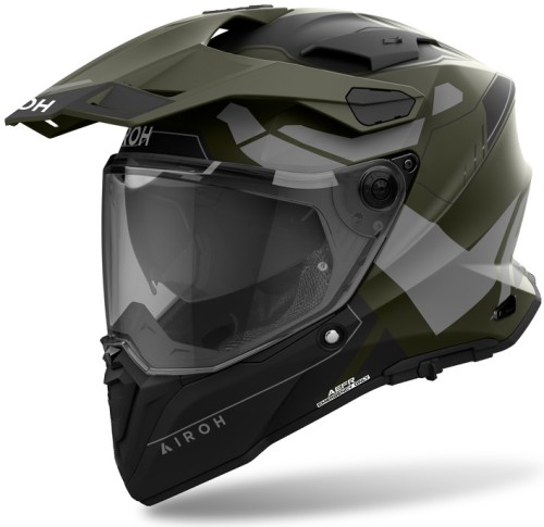 AIROH COMMANDER 2 REVEAL MILITARY GREEN MATT KASK MOTOCYKLOWY CROSS ENDURO