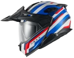 NEXX X.LIFECOUNTRY WESTBOUND BLUE RED KASK MOTOCYKLOWY SZCZĘKOWY 